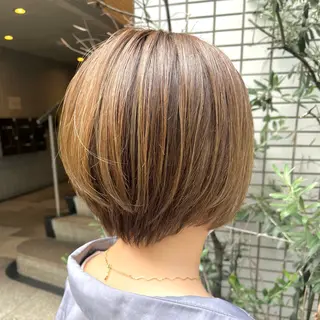 ショート カラー ショート・ボブ/ 髪質改善カラーのヘアスタイル