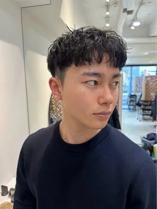 メンズ ♡ザクザクレイヤー× うる艶透明感♡西島のヘアスタイル