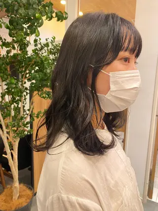 ミディアム カラー 穂乃香 ショートパーマ☘️のヘアスタイル