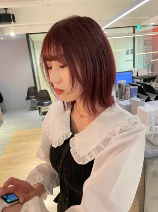カラー 🎀暖色カラー 西川芽依🎀のヘアスタイル