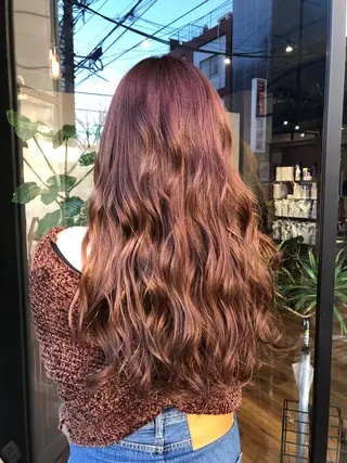 ロング カラー あらい なつみのヘアスタイル