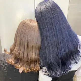 セミロング カラー Beleza 渋谷所属・Kazusa/渋谷/ エクステ/ハイトーンのヘアスタイル