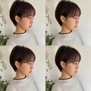 ショート カラー 京都大人女性ショート 徒歩1分/秋山のヘアスタイル