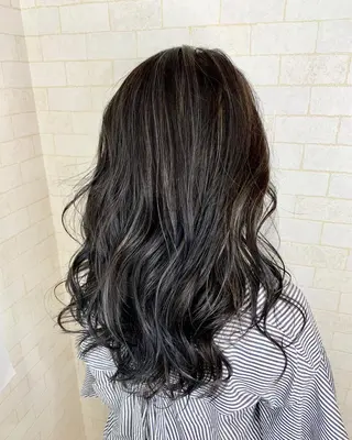 セミロング カラー 神野 雅樹のヘアスタイル