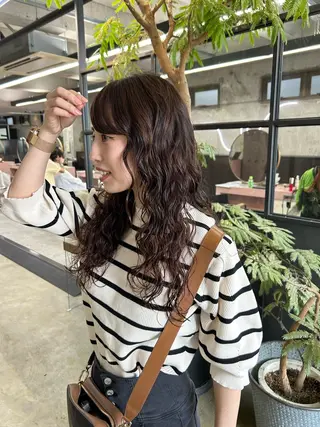 ロング パーマ 小川真歩/パーマ /暖色オリーブのヘアスタイル