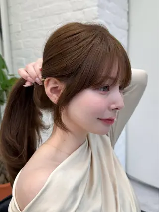 セミロング 映える顔まわり/前髪 特化 💗 ユキマのヘアスタイル