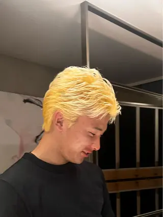 カラー パーマ メンズ ボブカット えのもとりき🏄のヘアスタイル