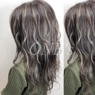 セミロング カラー メンズカット/波巻き TAKUMAのヘアスタイル