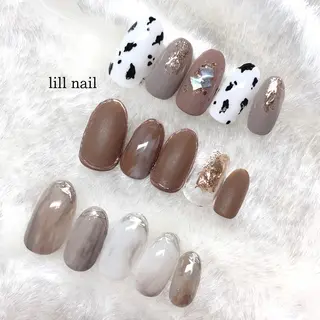 ミディアム pllia beautyのネイルデザイン