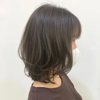 ミディアム カラー nely所属・kouyo パーマ/ウルフカットのヘアスタイル