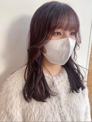 ミディアム カラー shiori/暖色/ レイヤー/似合わせのヘアスタイル