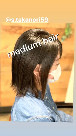 ミディアム ハイライト✨髪質改善 TAKAさんです😊のヘアスタイル