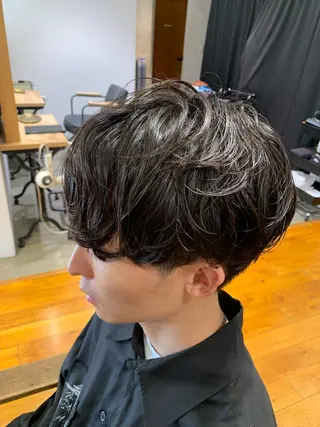 メンズ ツイストスパイラル 波巻き🩵片平和香奈のヘアスタイル