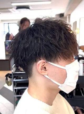 パーマ メンズ 伊藤 陸のヘアスタイル