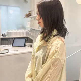 ミディアム カラー パーマ お洒落パーマ/ 艶カラー/michiのヘアスタイル