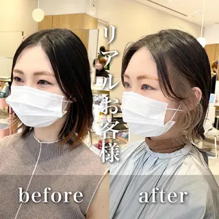 ミディアム カラー パーマ ヘアアレンジ レイヤーカット/ボブ /縮毛矯正✨大輝のヘアスタイル