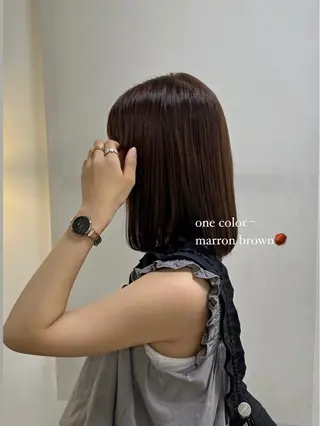 ミディアム カラー cipre あゆみのヘアスタイル