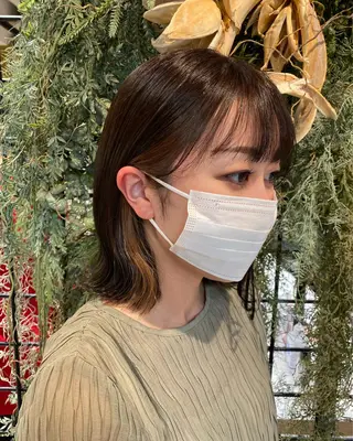 ミディアム カラー 透明感/レイヤー カット🎀Maco.のヘアスタイル