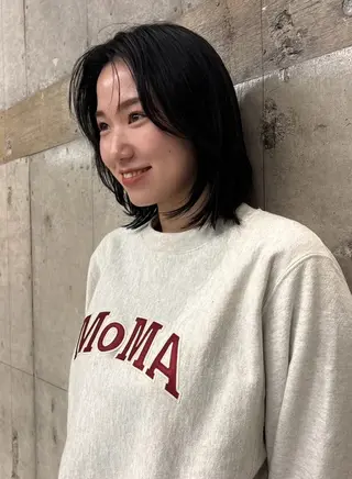 ミディアム レディースカット 鮫島竜海のヘアスタイル