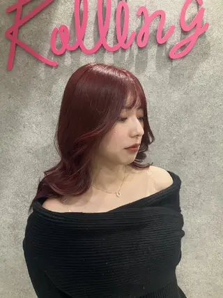 カラー セミロング sourire（スーリール）所属・yuumi 👱🏻‍♀️のヘアスタイル