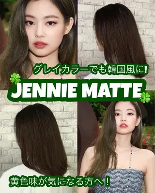 セミロング カラー LIBERTE所属・韓国ヘア🌈加藤 瑠華のヘアスタイル
