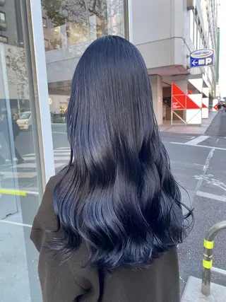 カラー 韓国風暗髪レディ 🩶KOUMI🩶のヘアスタイル