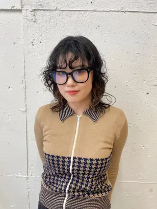 ミディアム パーマ suzu 🤍 【 grace 】のヘアスタイル