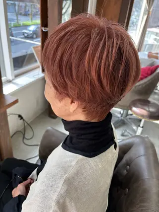 ショート カラー ショート・パーマ・デ ザインカラー/むつみのヘアスタイル