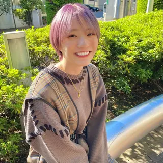 ショート カラー ボブ/縮毛矯正/ レイヤー/塚田のヘアスタイル