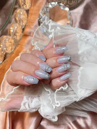 ネイル 23時まで❤︎韓国、 ワンホンネイルのネイルデザイン