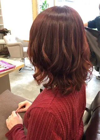 ミディアム カラー 縮毛矯正・髪質改善 人気No1🩶北島のヘアスタイル