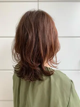 ミディアム カラー ハッシュカット/四条 烏丸/寺本弘樹のヘアスタイル