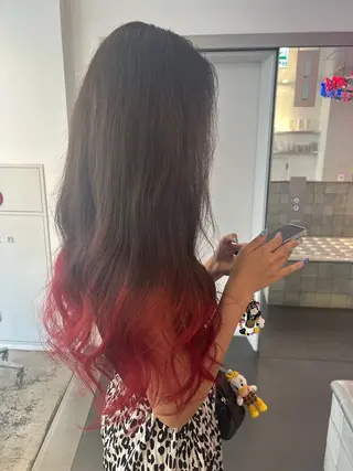 ロング AIRI🎀韓国🫧 ブリーチカラー🦋のヘアスタイル