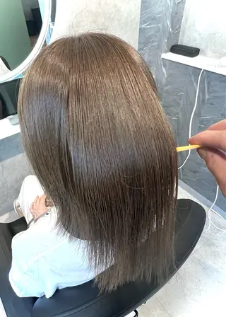 ミディアム カラー パーマ 髪質改善SALON MIST＋所属・阪神尼崎駅徒歩2分 半個室サロン　小田稔のヘアスタイル