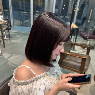 ミディアム カラー 🩵ྀིハイトーン みほ🎀🫐のヘアスタイル