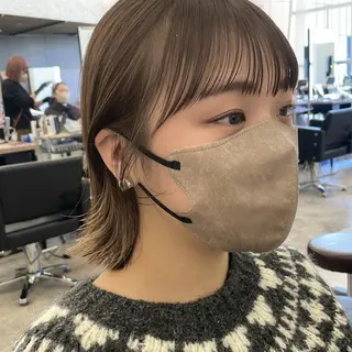 ミディアム カラー ヘアアレンジ 【柔らか透明感✨/ 似合せ前髪】大石葉月のヘアスタイル