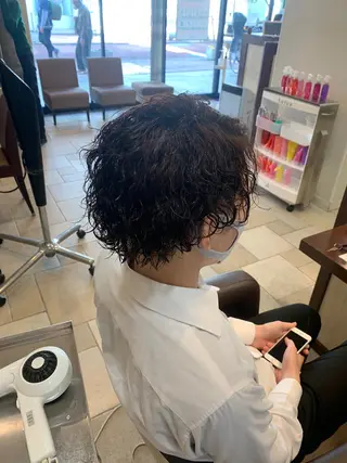 パーマ メンズ 大人透明感艶カラー 寺田稜のヘアスタイル