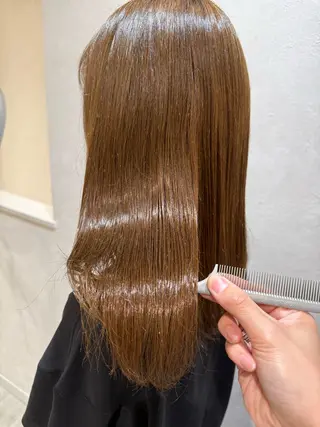 ロング カラー パーマ 髪質改善縮毛矯正 💎TOMOのヘアスタイル