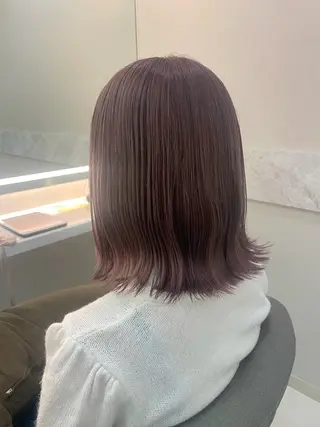 ミディアム 韓国/透明感カラー さなのヘアスタイル