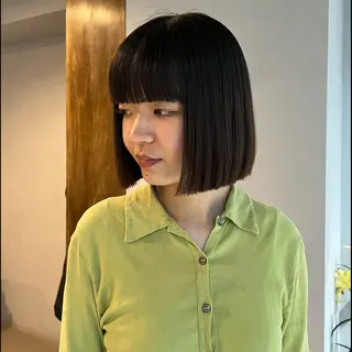 ミディアム akane/ボブ /オリーブ/ブラウンのヘアスタイル