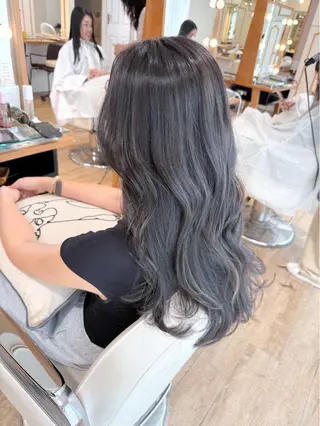 ロング カラー ハイトーン/カラー /縮毛矯正/松田健佑のヘアスタイル