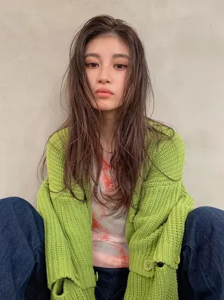 セミロング 小顔レイヤー×コンパ クトボブ/林隆平のヘアスタイル