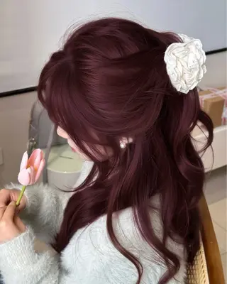 ロング カラー ヘアアレンジ 🫧🎀うる艶暖色 🏹Nanako🎀のヘアスタイル