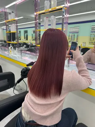 ロング カラー パーマモデル募集💖 まなみのヘアスタイル