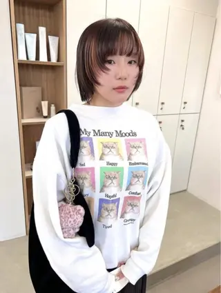 ショート カラー 透明感/艶カラー のあ 🧚🏼‍♀️のヘアスタイル