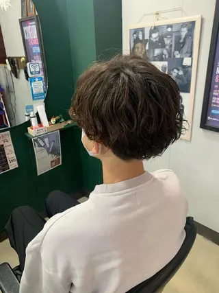 ミディアム パーマ メンズ lil所属・月館 怜奈のヘアスタイル