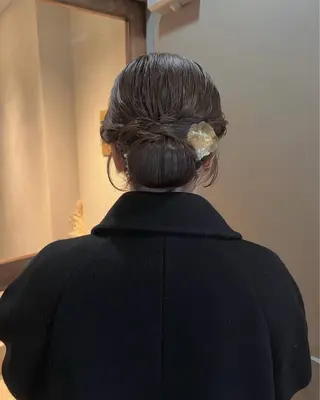 カラー ヘアアレンジ akane/ボブ /オリーブ/ブラウンのヘアスタイル