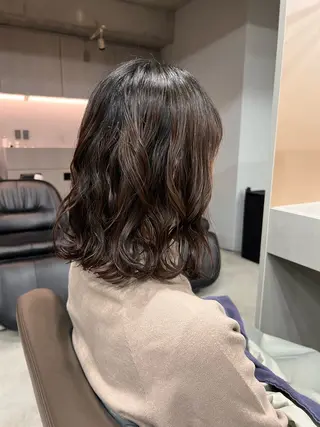 ミディアム パーマ レイヤーカット/ パーマ‪/表参道のヘアスタイル