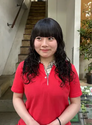 ロング パーマ 松本 雪愛のヘアスタイル