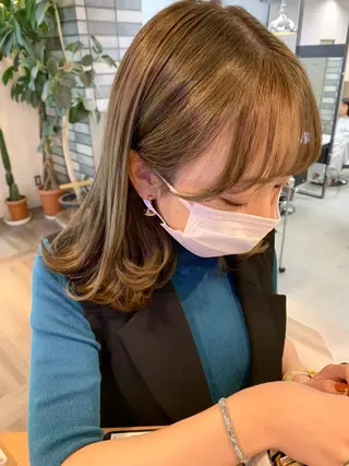 ミディアム カラー 💈平島 拓也💈のヘアスタイル